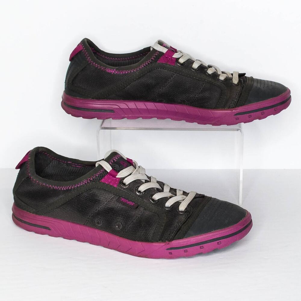 Teva Women's Mesh Sneakers Shoes Lace Up 1002278 Gray Size 7 | AS